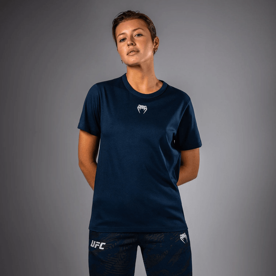 UFC Fusion by Venum Fight Week Women’s Short Sleeve Cotton T-Shirt - Solid Oceanic Blue