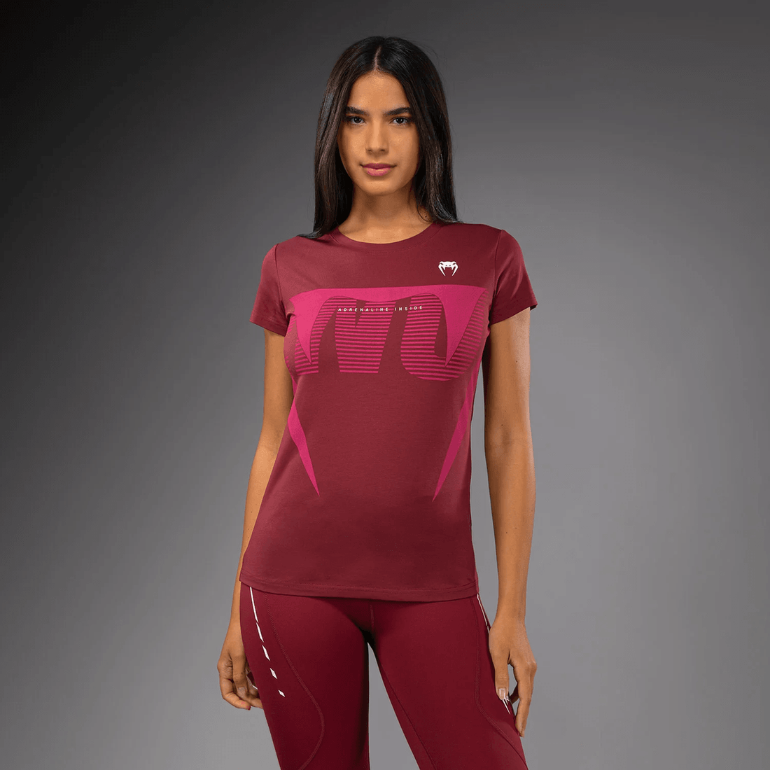 Venum Adrenaline Women's T-Shirt - Burgundy/ Pink
