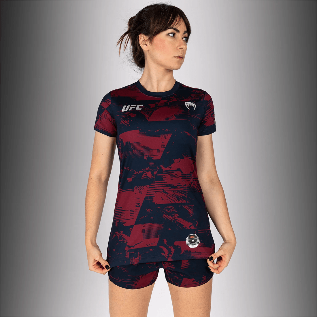 Women’s UFC Zenith by Venum Burgundy Authentic Fight Week Performance Short Sleeve T-Shirt