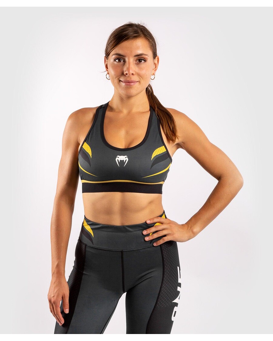 Bra Olahraga Venum One Fc Impact - Abu-abu/kuning