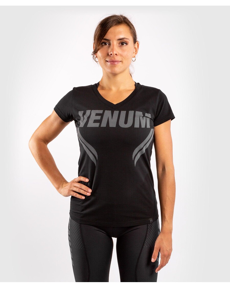 Kaos Venum One Fc Impact - Untuk Wanita - Hitam/hitam