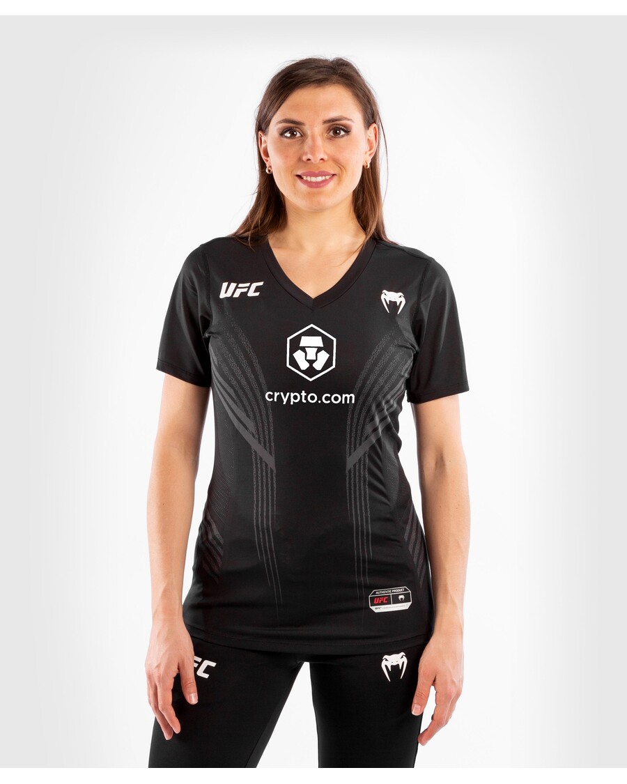 Jersey Walkout Wanita UFC Venum Authentic Fight Night - Hitam
