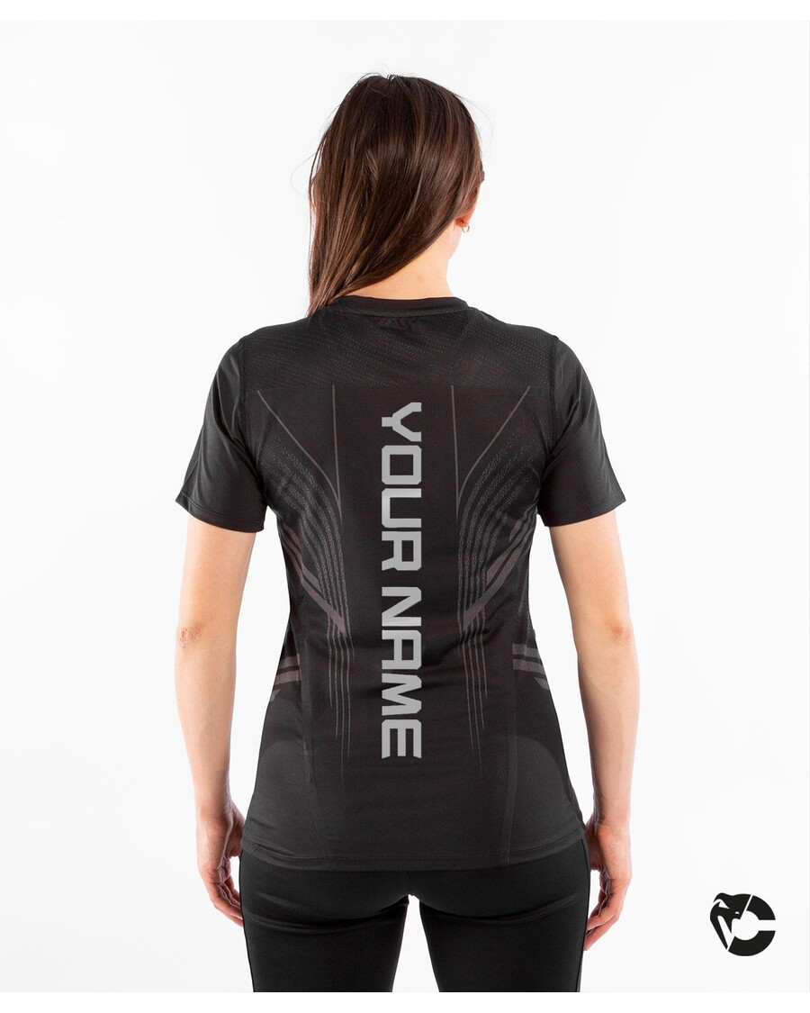 Ufc Venum Jersey Walkout Wanita Pertarungan Malam Autentik Yang Dipersonalisasi - Hitam