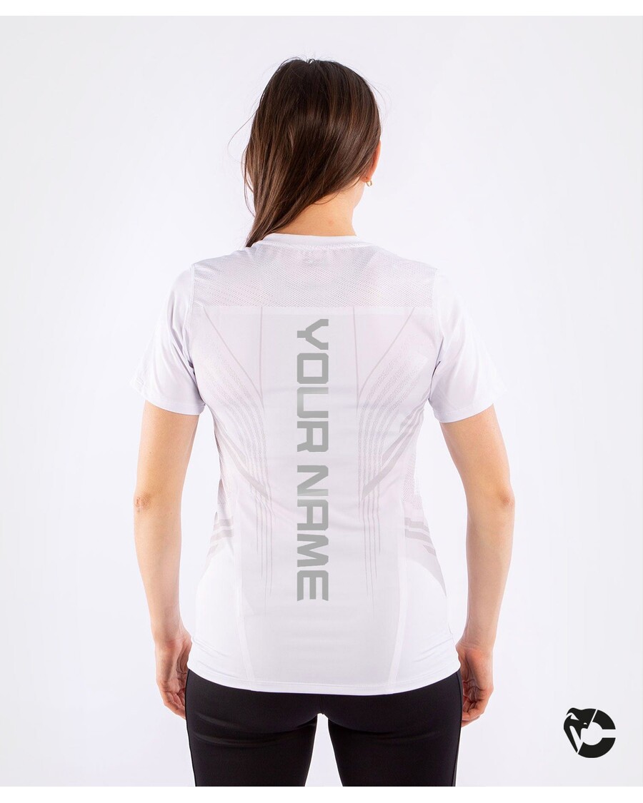 Ufc Venum Jersey Walkout Wanita Pertarungan Malam Autentik Yang Dipersonalisasi - Putih