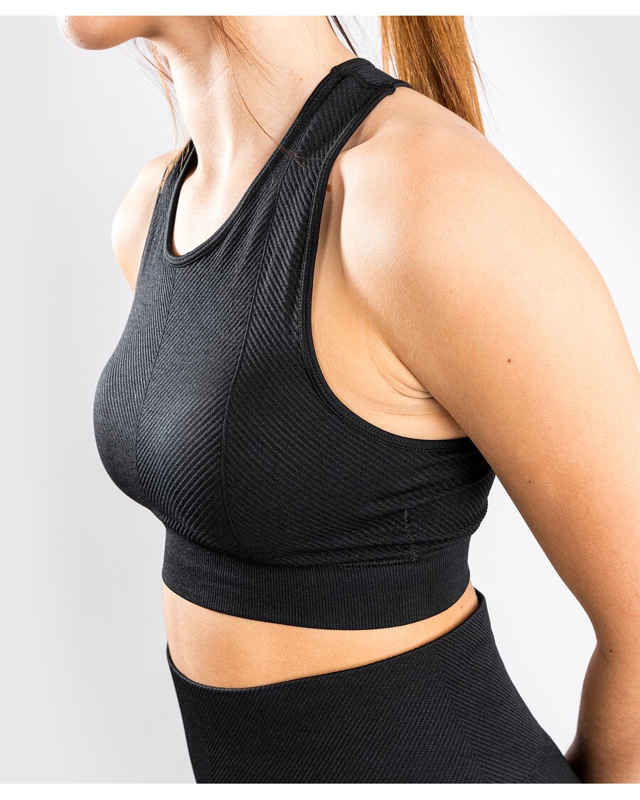 Venum スパーリング シームレス スポーツ ブラ - 女性用 - ブラック