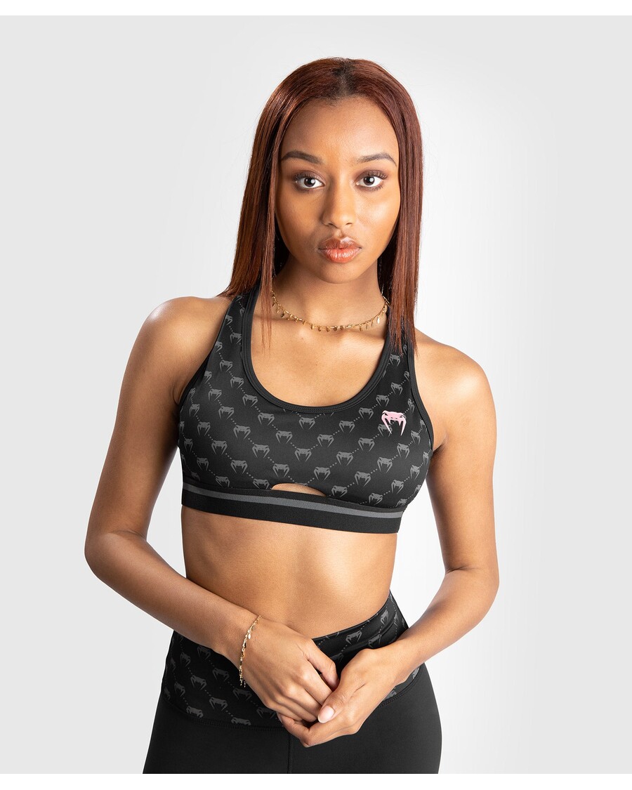 חזיית ספורט מונוגרמית Venum - זהב שחור/ורוד