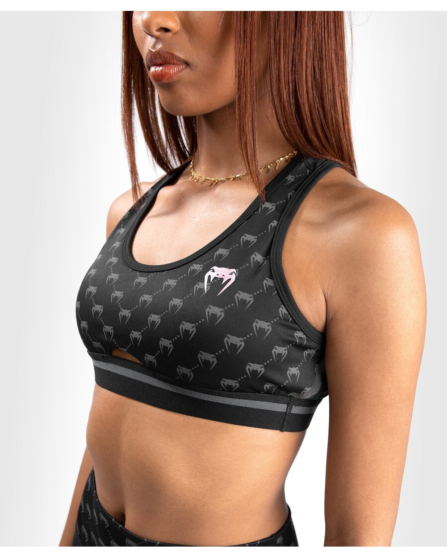 חזיית ספורט מונוגרמית Venum - זהב שחור/ורוד