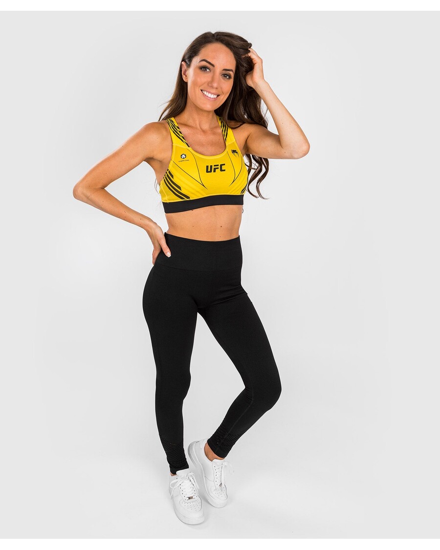 UFC VENUM オーセンティック ファイト ナイト 1.0 レディース スポーツ ブラ - イエロー