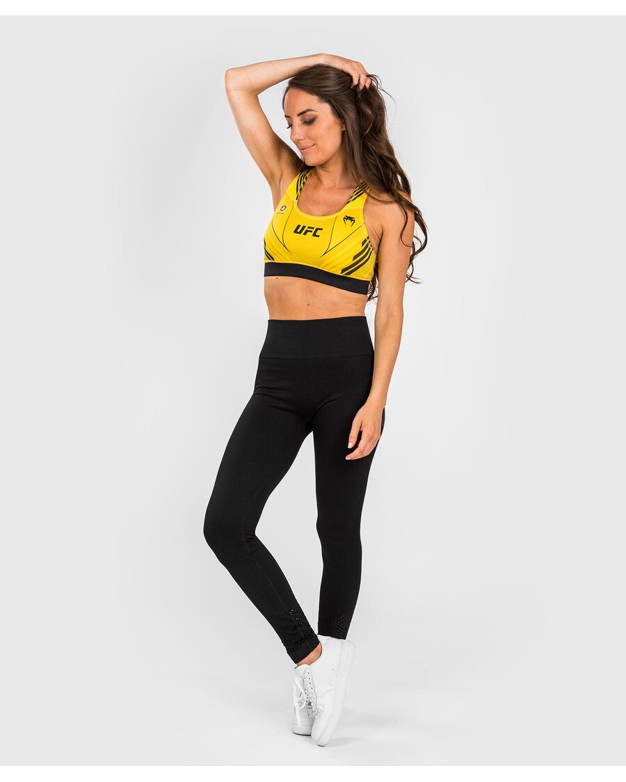 UFC VENUM オーセンティック ファイト ナイト 1.0 レディース スポーツ ブラ - イエロー