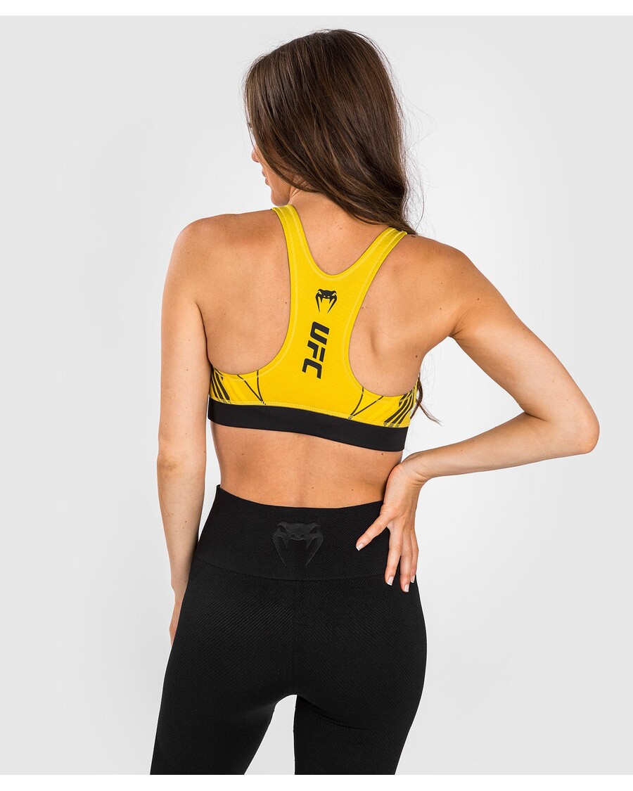 UFC VENUM オーセンティック ファイト ナイト 1.0 レディース スポーツ ブラ - イエロー