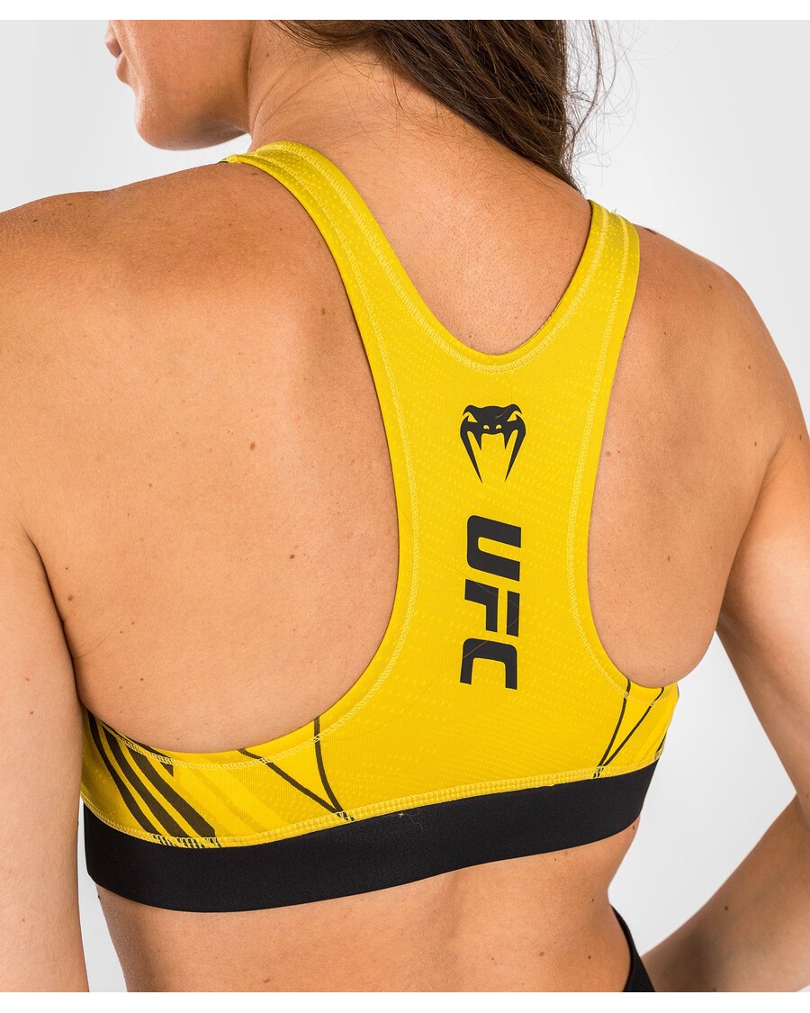 UFC VENUM オーセンティック ファイト ナイト 1.0 レディース スポーツ ブラ - イエロー