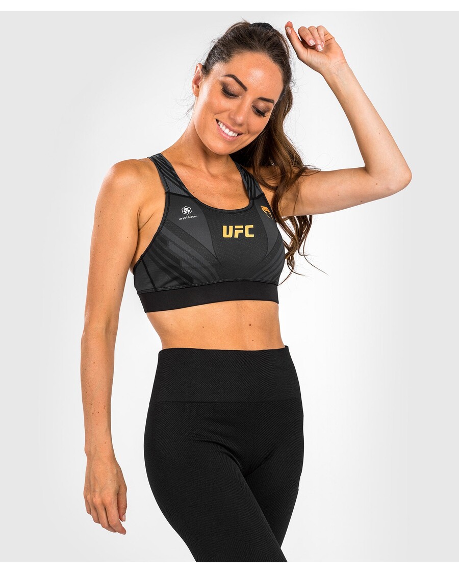 Bra Olahraga Wanita Ufc Venum Authenticfight Night 1.0 - Hitam/emas