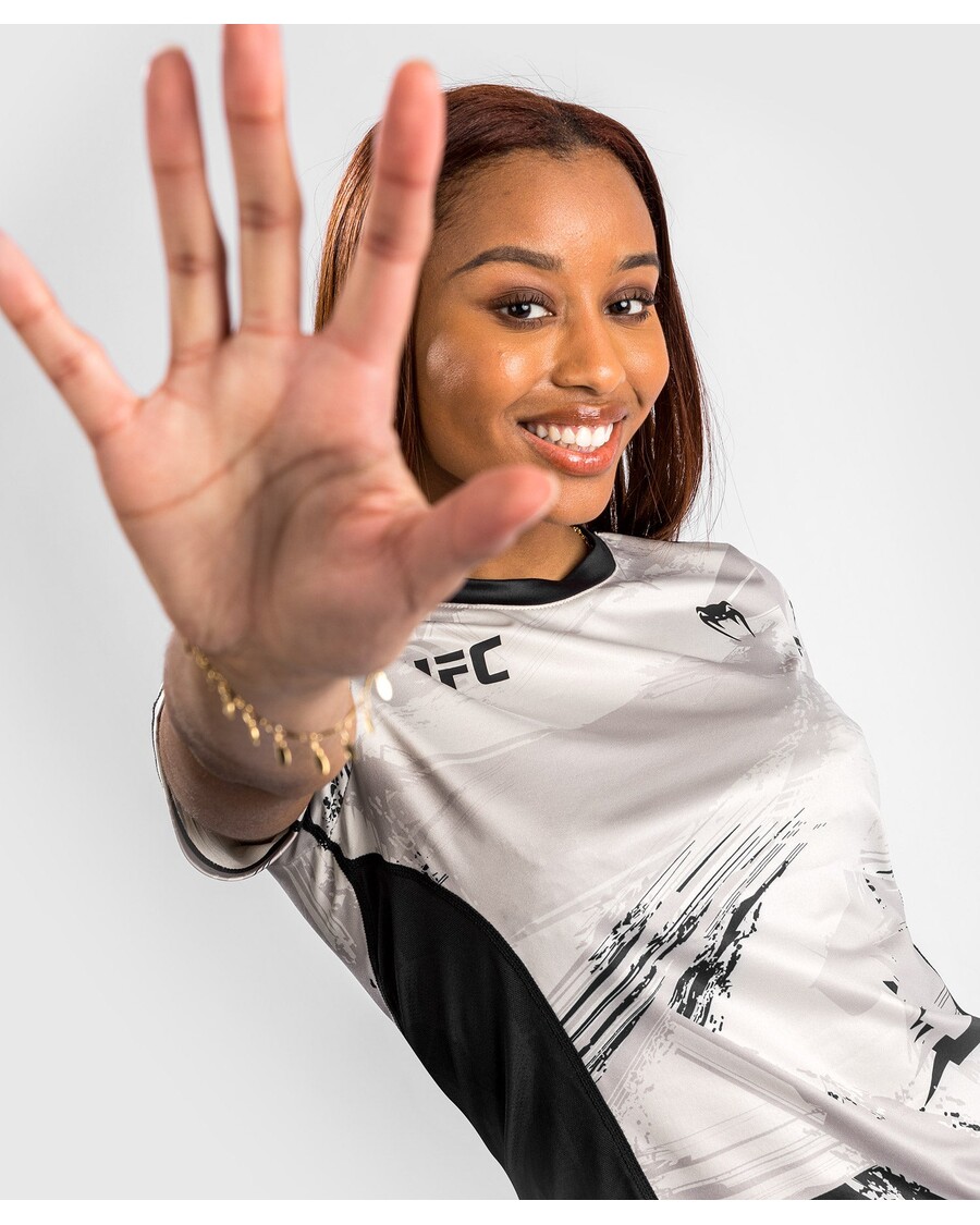 UFC Venum Authentic Fight Week 2.0 Dry Tech T-Shirt - For Women - Sand/Black