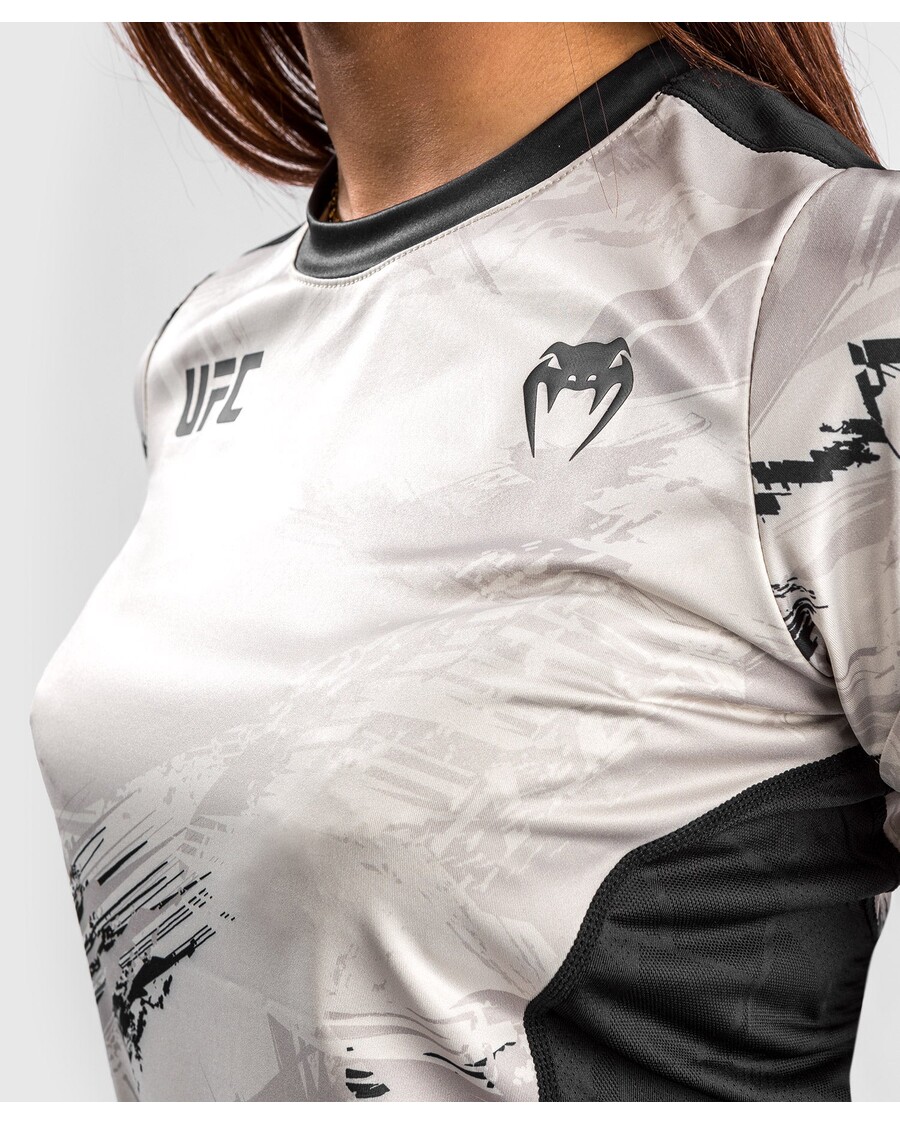 UFC Venum Authentic Fight Week 2.0 Dry Tech T-Shirt - For Women - Sand/Black