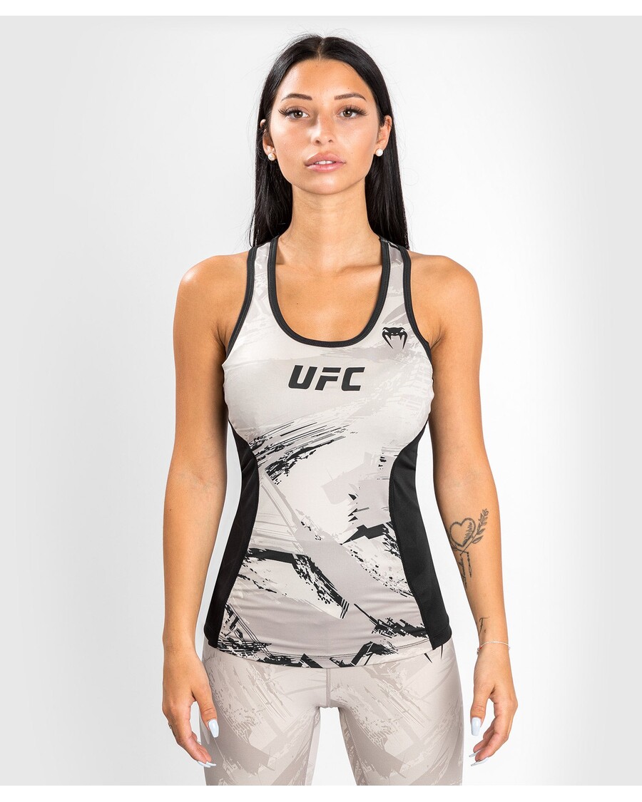 UFC VENUM オーセンティック ファイト ウィーク 2.0 ウィメンズ パフォーマンス タンクトップ - サンド/ブラック