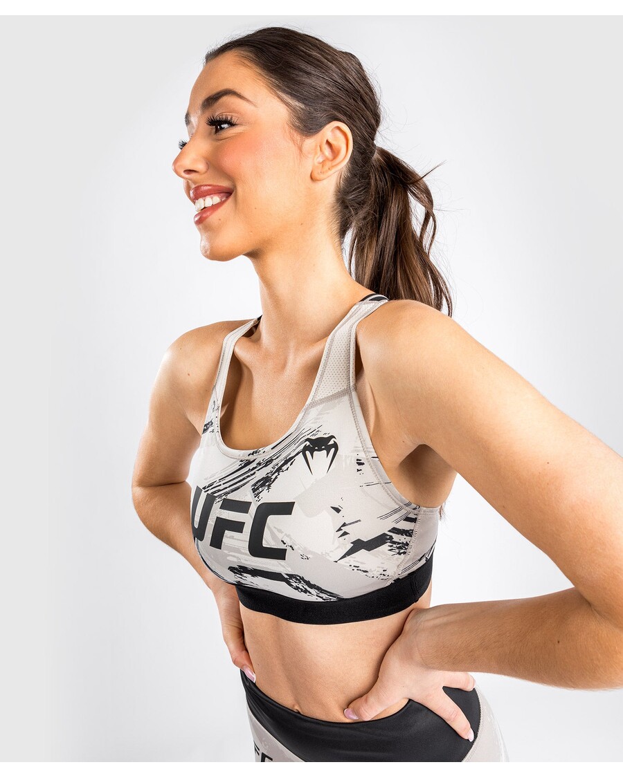 UFC VENUM オーセンティック ファイト ウィーク 2.0 女性用スポーツブラ - サンド/ブラック