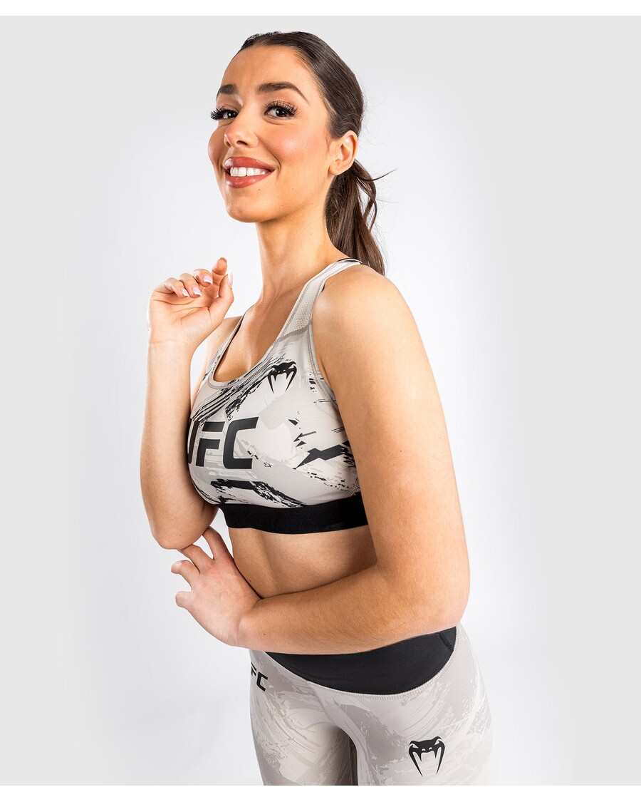 UFC VENUM オーセンティック ファイト ウィーク 2.0 女性用スポーツブラ - サンド/ブラック