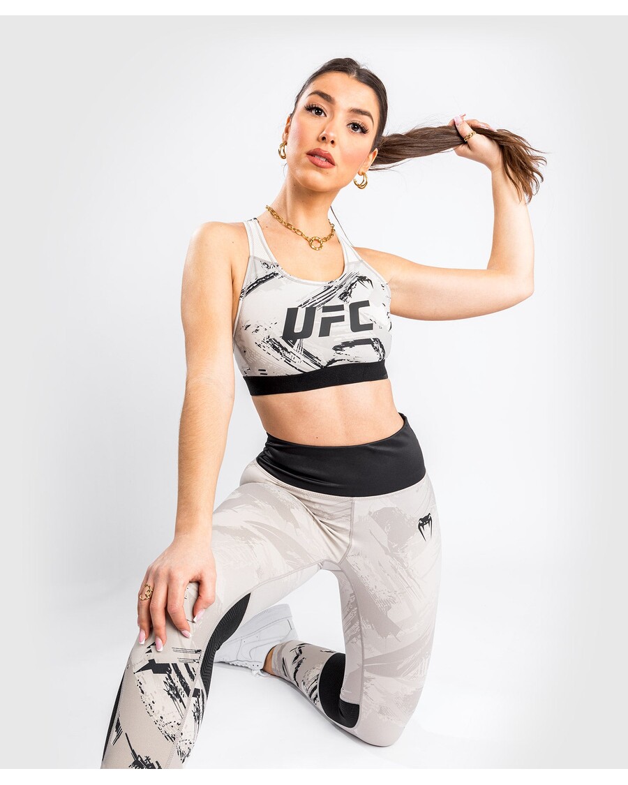 UFC VENUM オーセンティック ファイト ウィーク 2.0 女性用スポーツブラ - サンド/ブラック