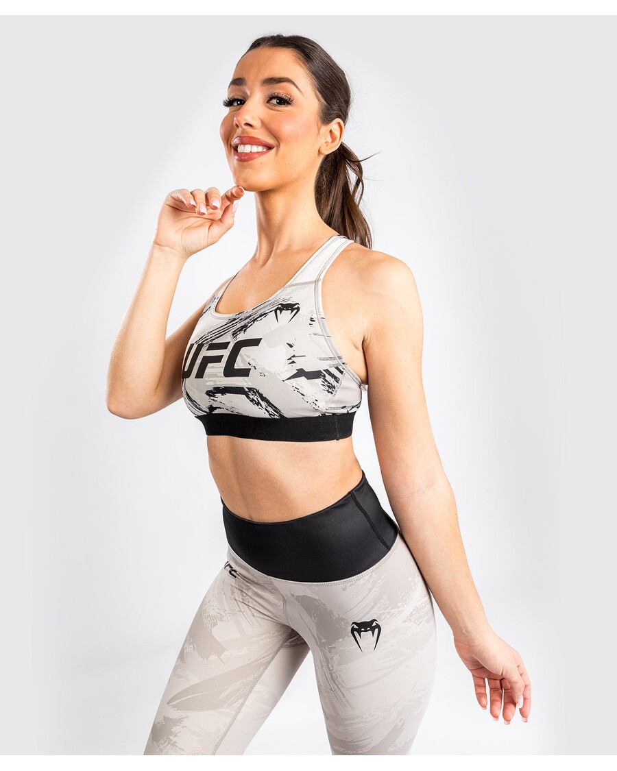Bra Olahraga Wanita Ufc Venum Authenticfight Week 2.0 - Pasir/hitam