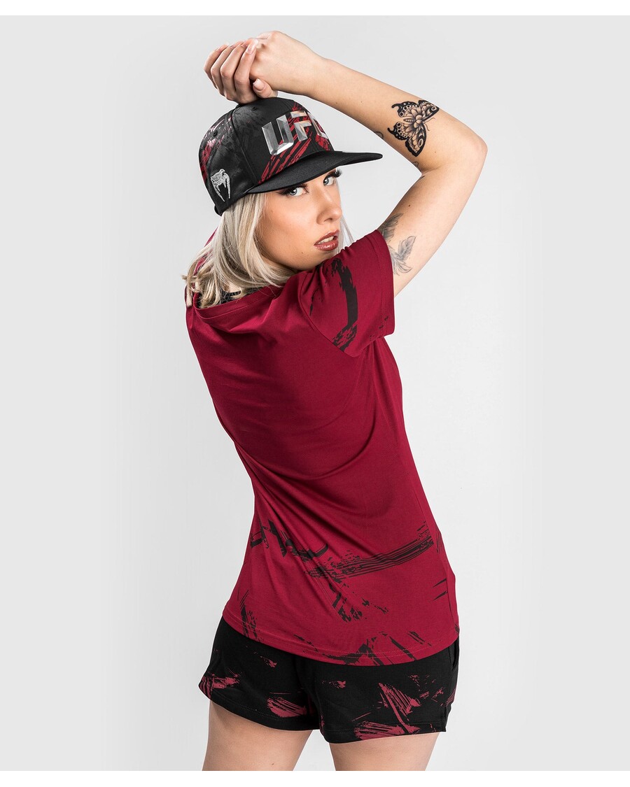 Ufc Venum Authentic Fight Week 2.0 חולצת טריקו לנשים עם שרוולים קצרים - אדום