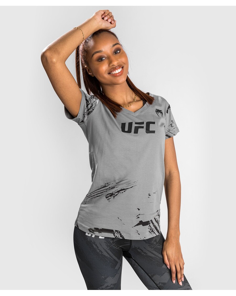 Kaos Lengan Pendek Wanita Ufc Venum Authenticfight Week 2.0 - Abu-abu
