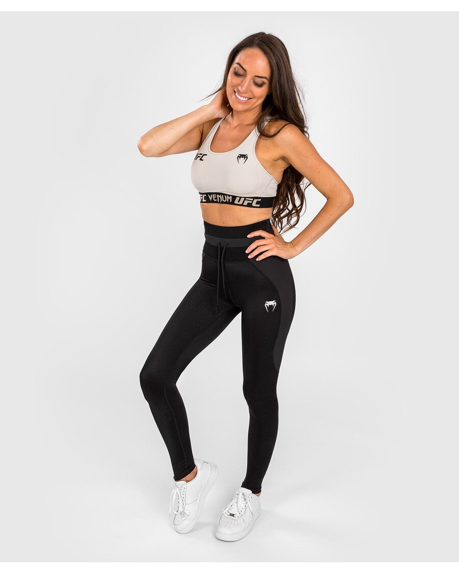 UFC Venum Authentic Fight Week 2.0 Women's Sports Bra - Sand/Black