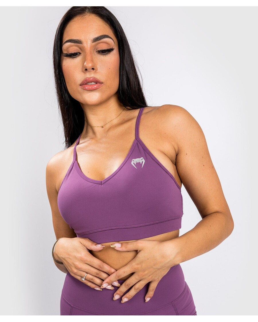 Venum Essential חזיית ספורט נמוכה - סחלב כהה/כסף מוברש