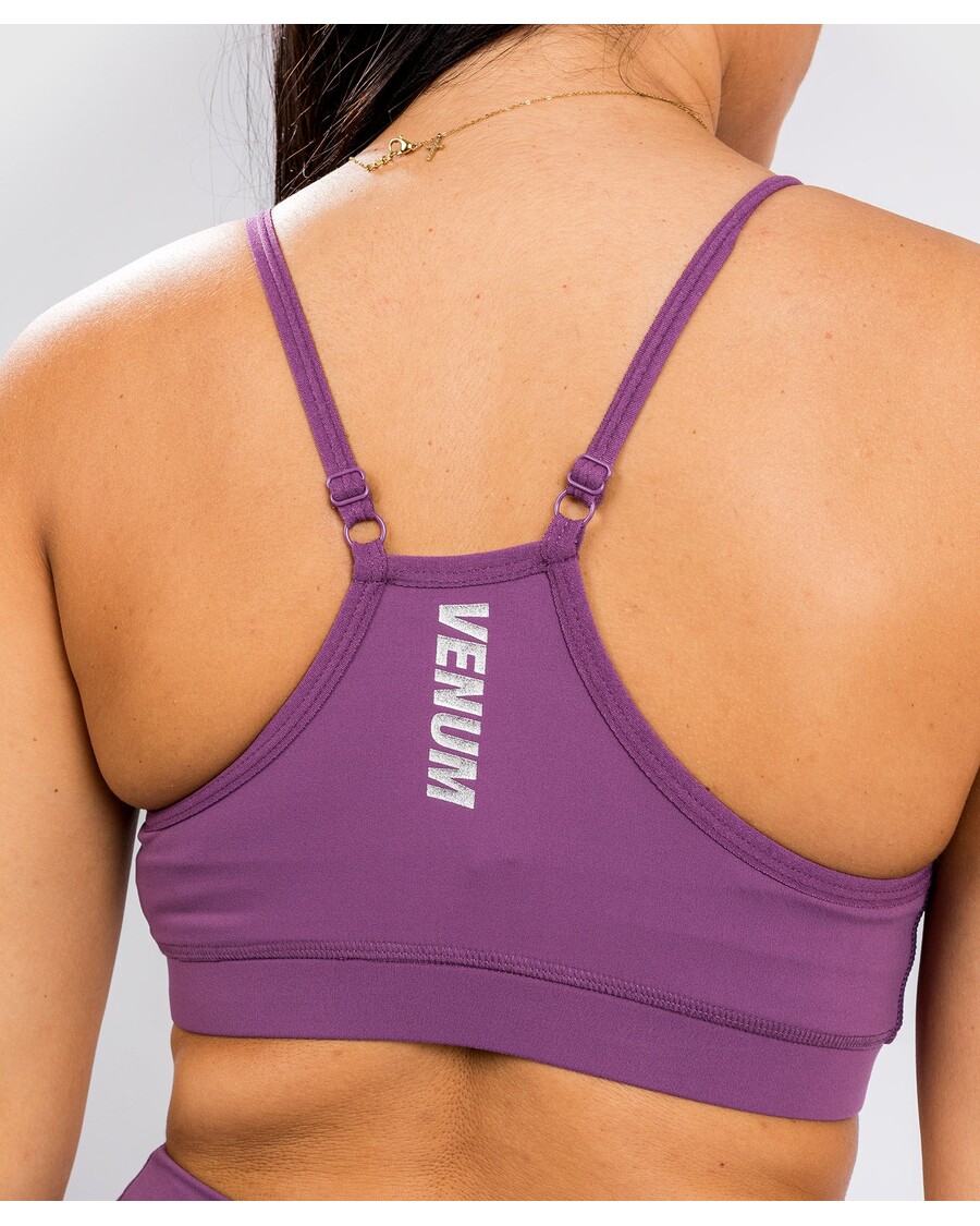 Venum Essential חזיית ספורט נמוכה - סחלב כהה/כסף מוברש