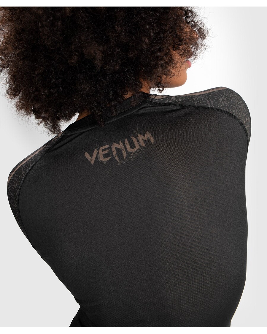 Venum žene Santa Muerte Tamna Strana - Rashguard Dugih Rukava - Crno/smeđe