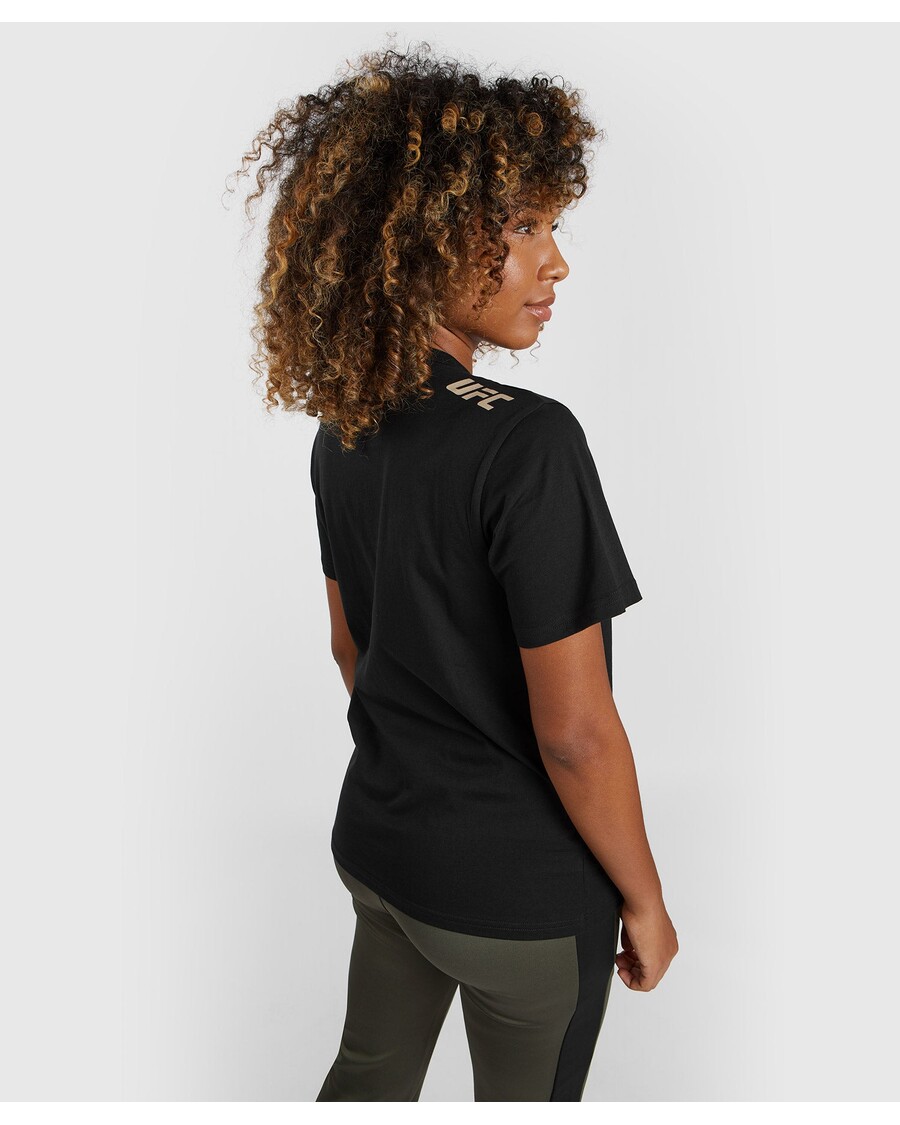 UFC アドレナリン By ヴェナム ファイト ウィーク レディース 半袖 コットン T シャツ - ブラック