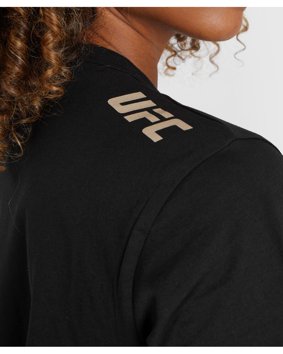 UFC アドレナリン By ヴェナム ファイト ウィーク レディース 半袖 コットン T シャツ - ブラック