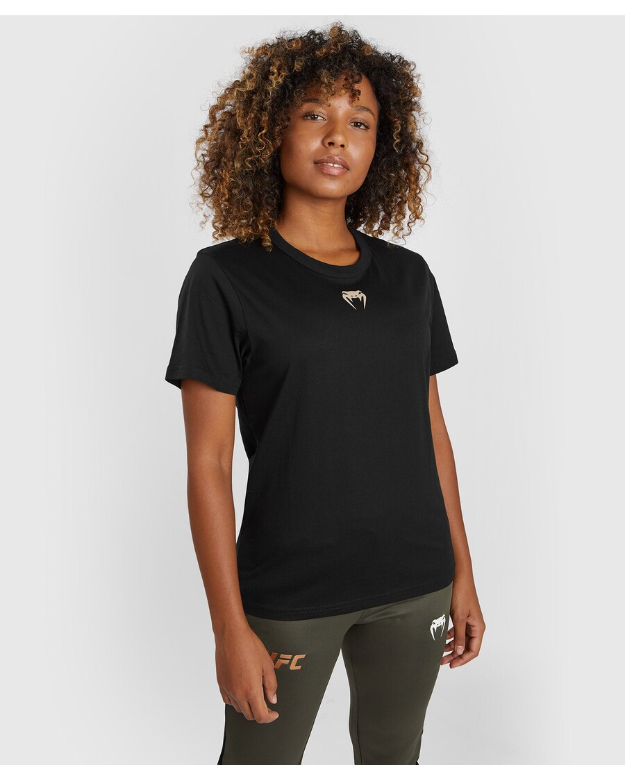 UFC Adrenaline By Venum Fight Week Kaos Katun Lengan Pendek Wanita - Hitam