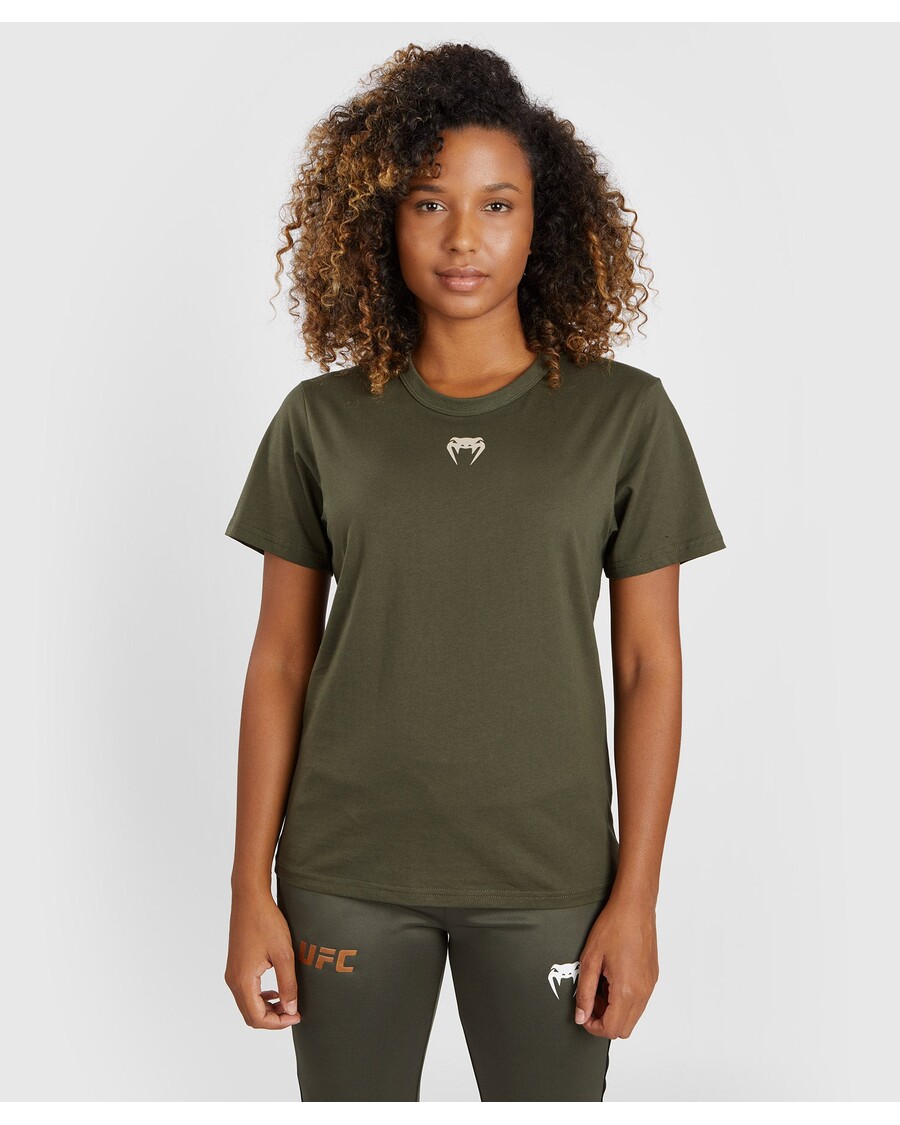 UFC Adrenaline By Venum Fight Week Kaos Katun Lengan Pendek Wanita - Khaki