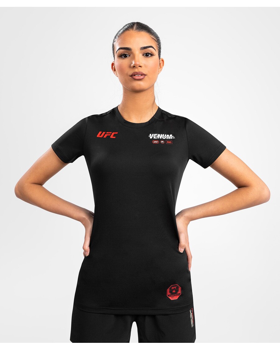 UFC Adrenaline By Venum Fight Week Kaos Wanita Berteknologi Kering - Hitam