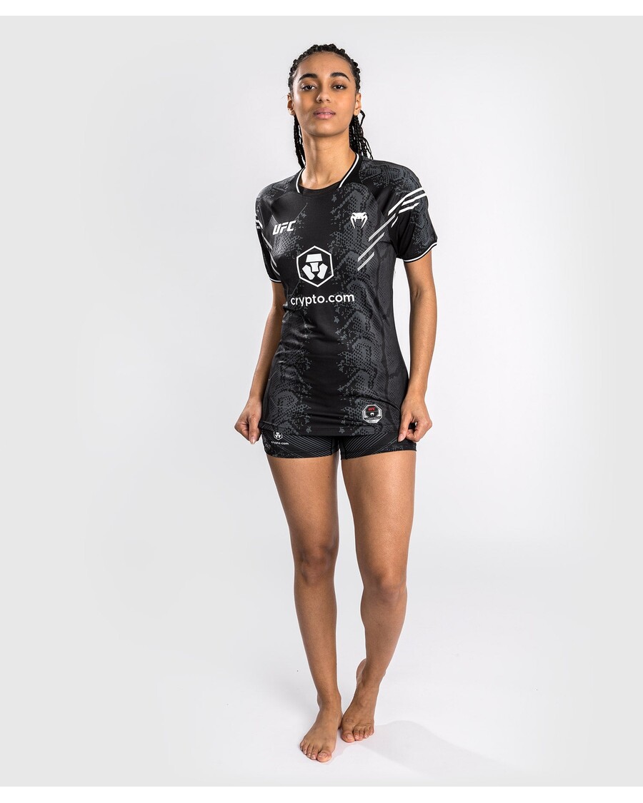 Ufc Adrenaline By Venum אותנטי קרב ליל חולצה לנשים - שחור