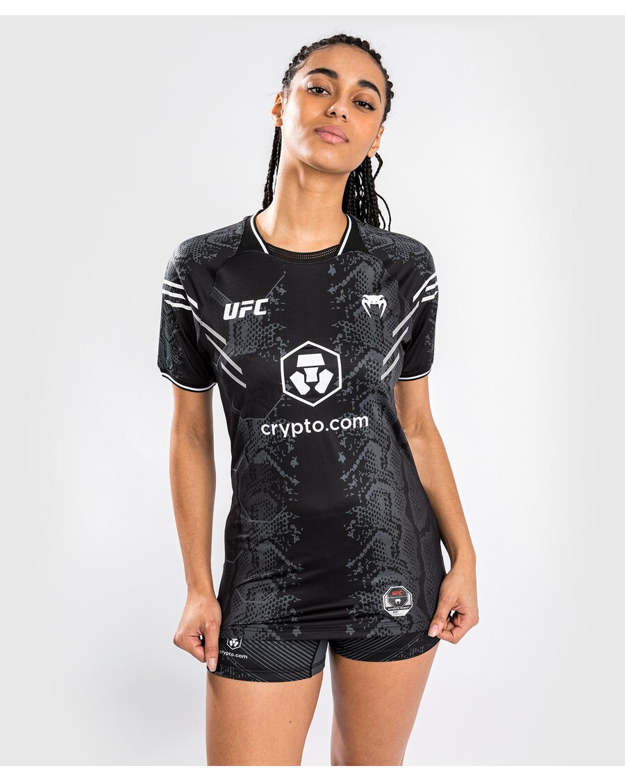 Jersey Walkout Wanita Ufc Adrenaline By Venum Authenticfight Night - Hitam