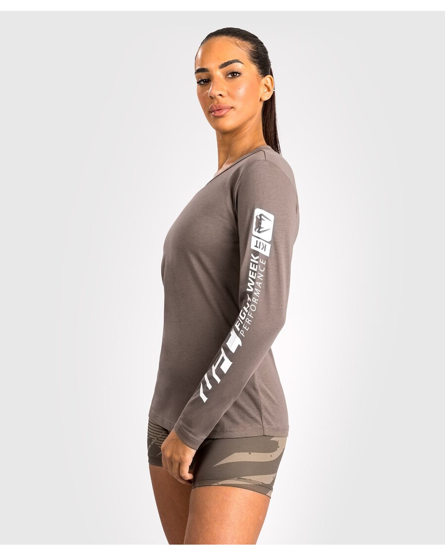 UFC Adrenaline by Venum Fight Week Women’s Long Sleeve Cotton T-Shirt- Bronze