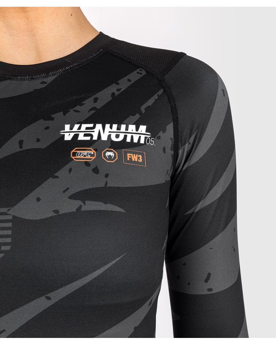 Ufc Adrenaline By Venum Fight Week Rashguard à Manches Longues Pour Femmes - Camouflage Urbain