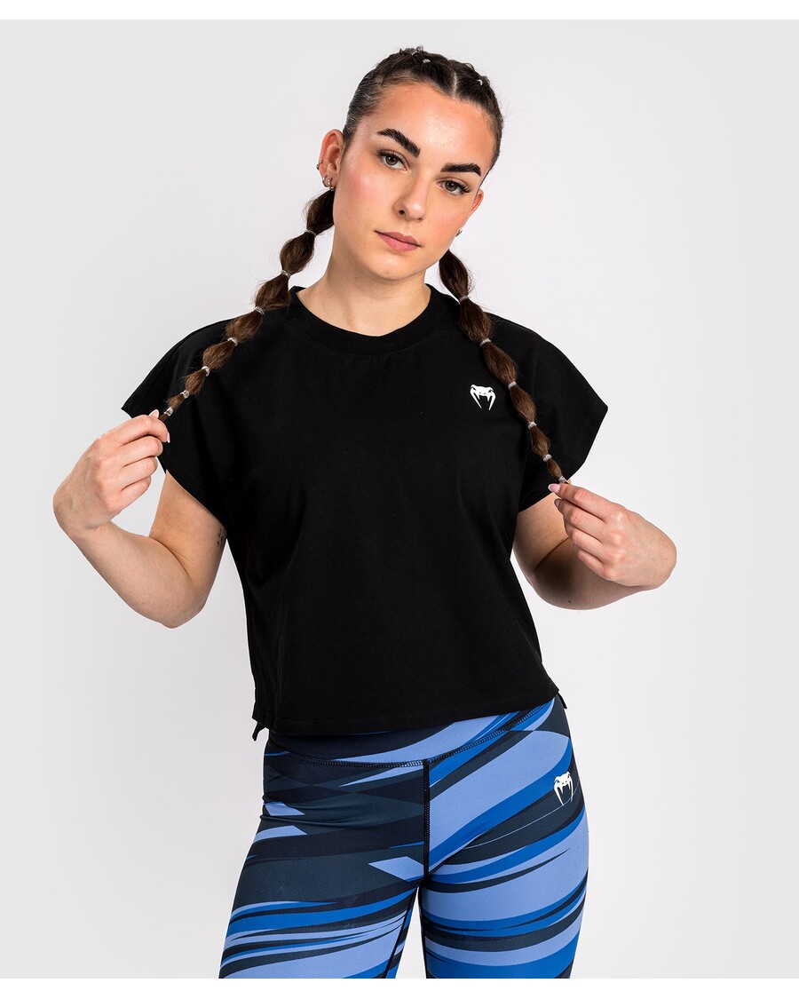 Skrátené Tričko Venum Abyss - Sýto čierne