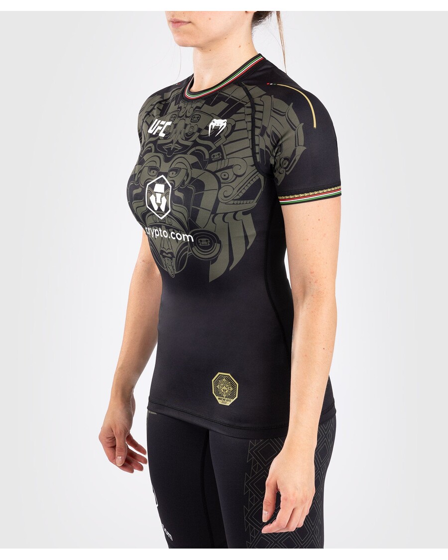 Noche UFC By Venum Authentic Fight Night Women’s Performance Short Sleeve Rashguard - Black