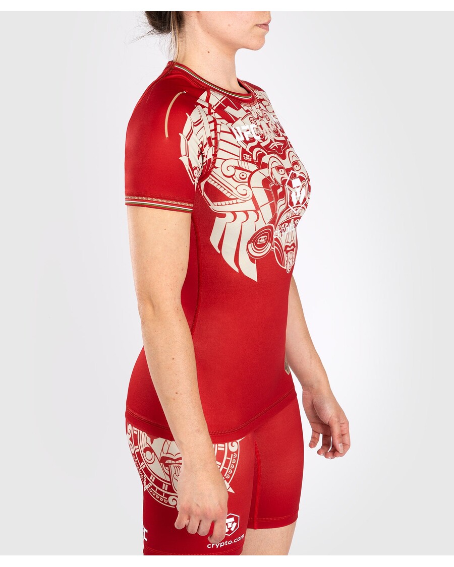 Noche Ufc By Venum オーセンティック ファイト ナイト 女性用パフォーマンス半袖ラッシュガード - レッド