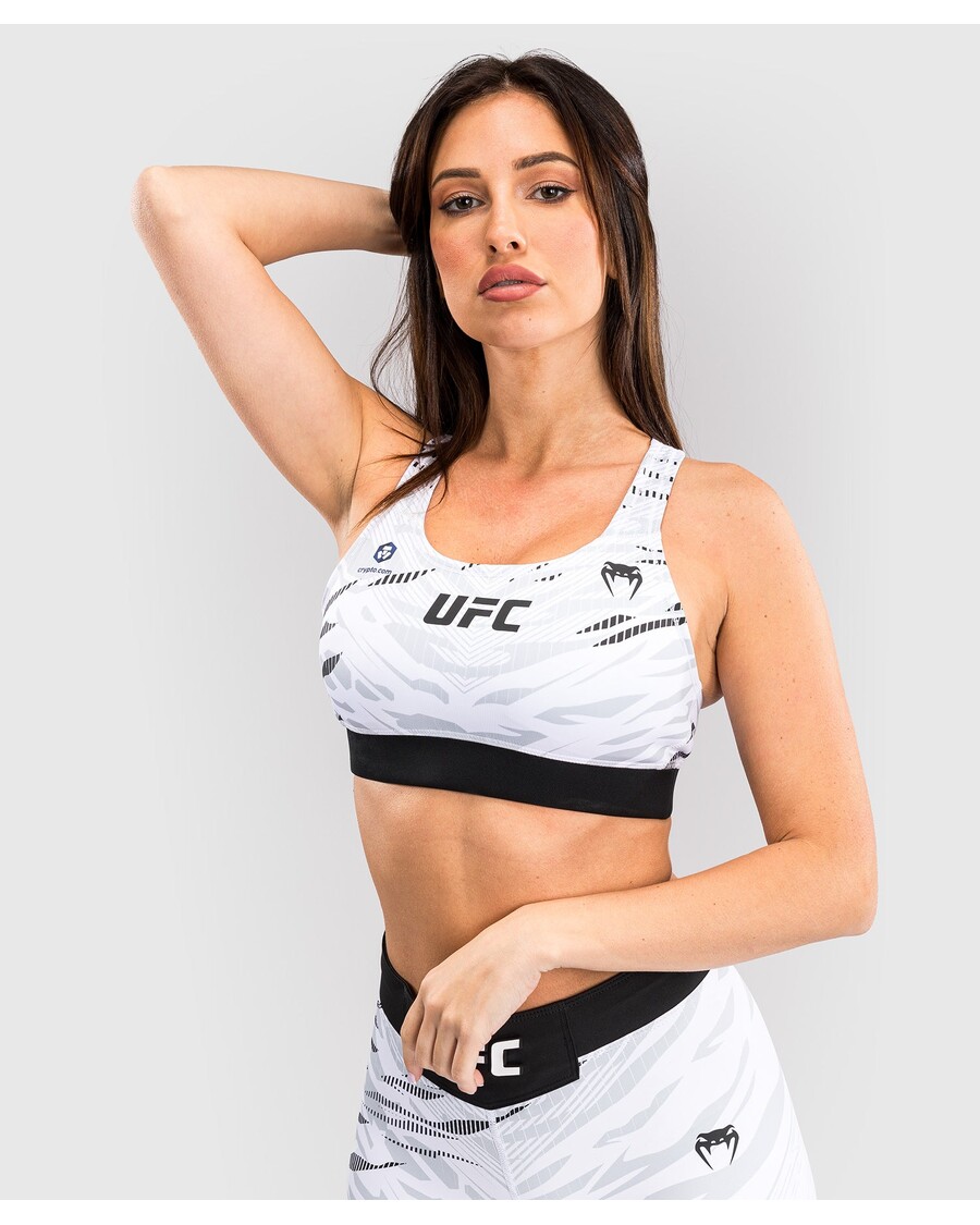 Ufc Fusion By Venum Bra Olahraga Wanita Pertarungan Malam Otentik - Putih