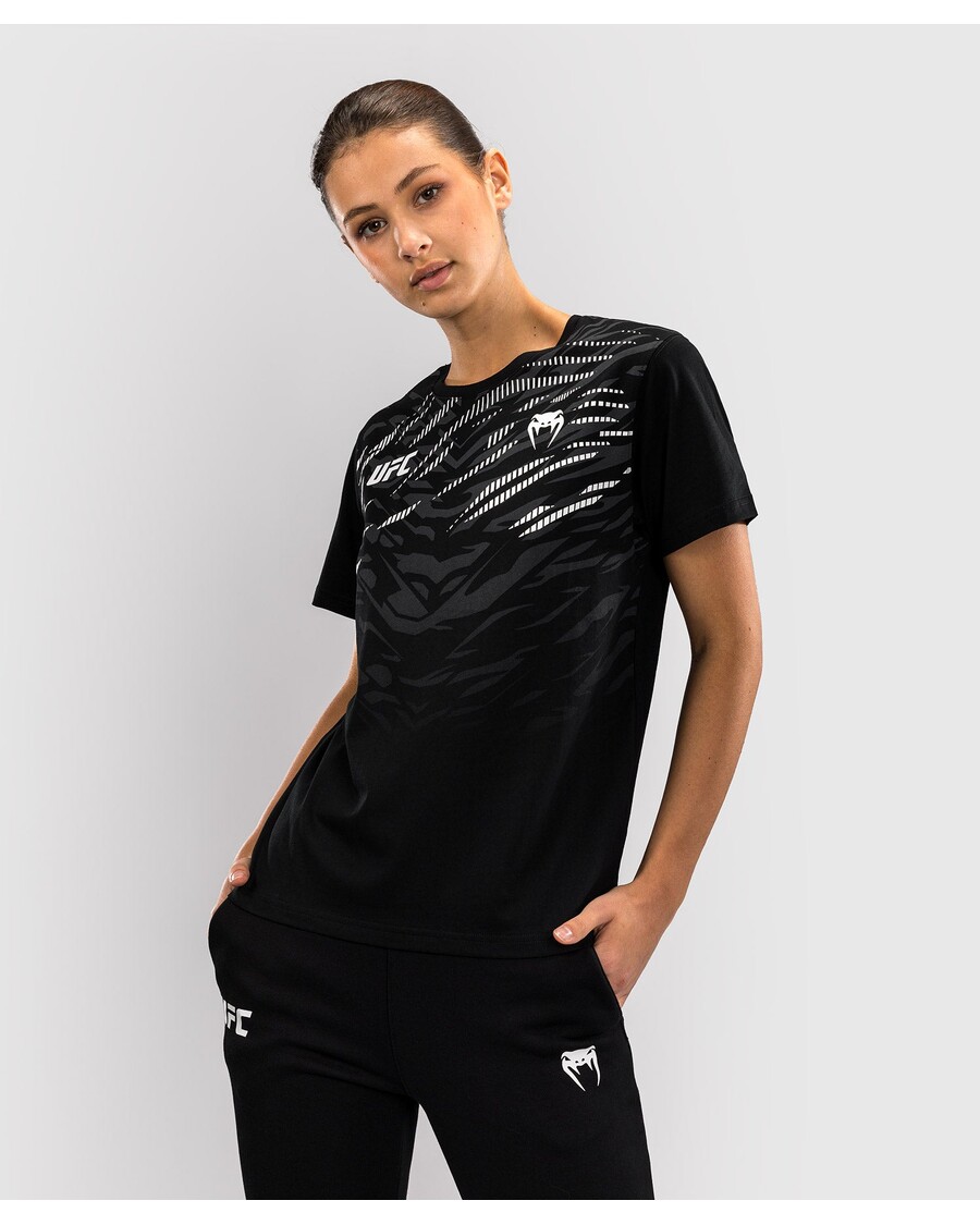 Kaos Lengan Pendek Wanita Replika Ufc By Venum - Hitam