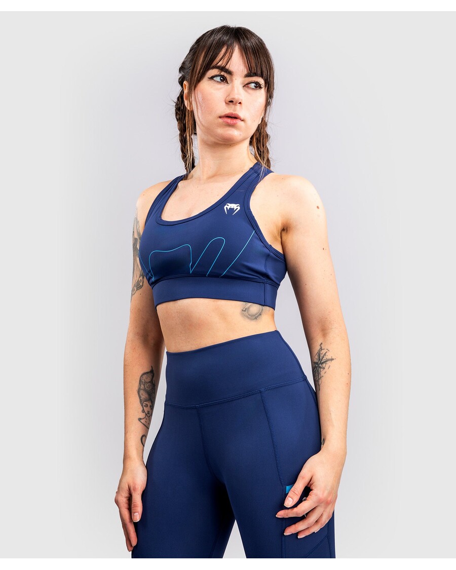 Venum X Top Rank Original Women's Sports Bra - Navy Blue