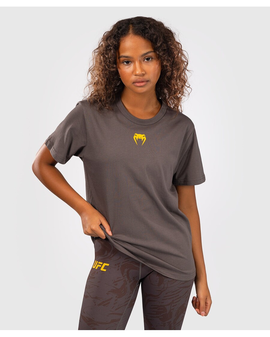 Kaos Katun Lengan Pendek Wanita Ufc Fusion By Venumfight Week - Coklat Tanah Solid