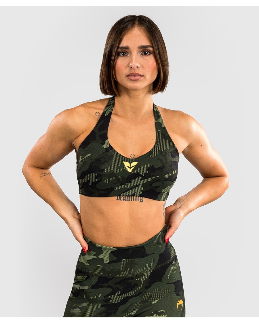 Bra Olahraga Wanita Venum X Sophia Rose - Kamuflase Hutan