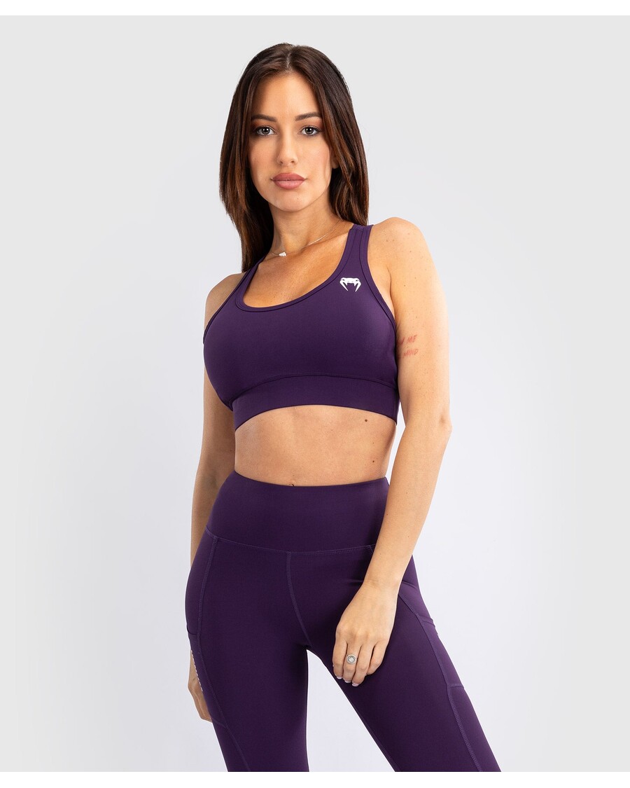 Bra Olahraga Medium Impact Wanita Venum Essential - Ungu Tua
