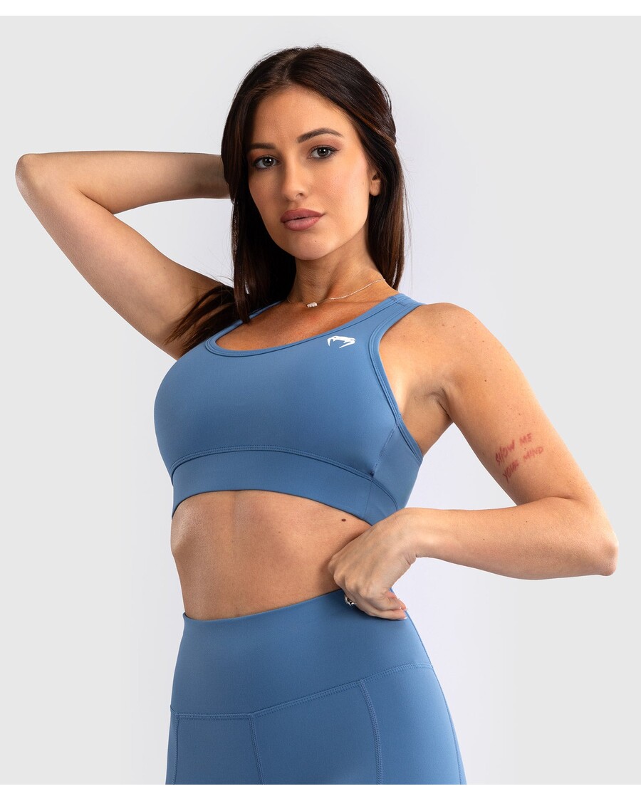 Bra Olahraga Medium Impact Wanita Venum Essential - Biru Badai