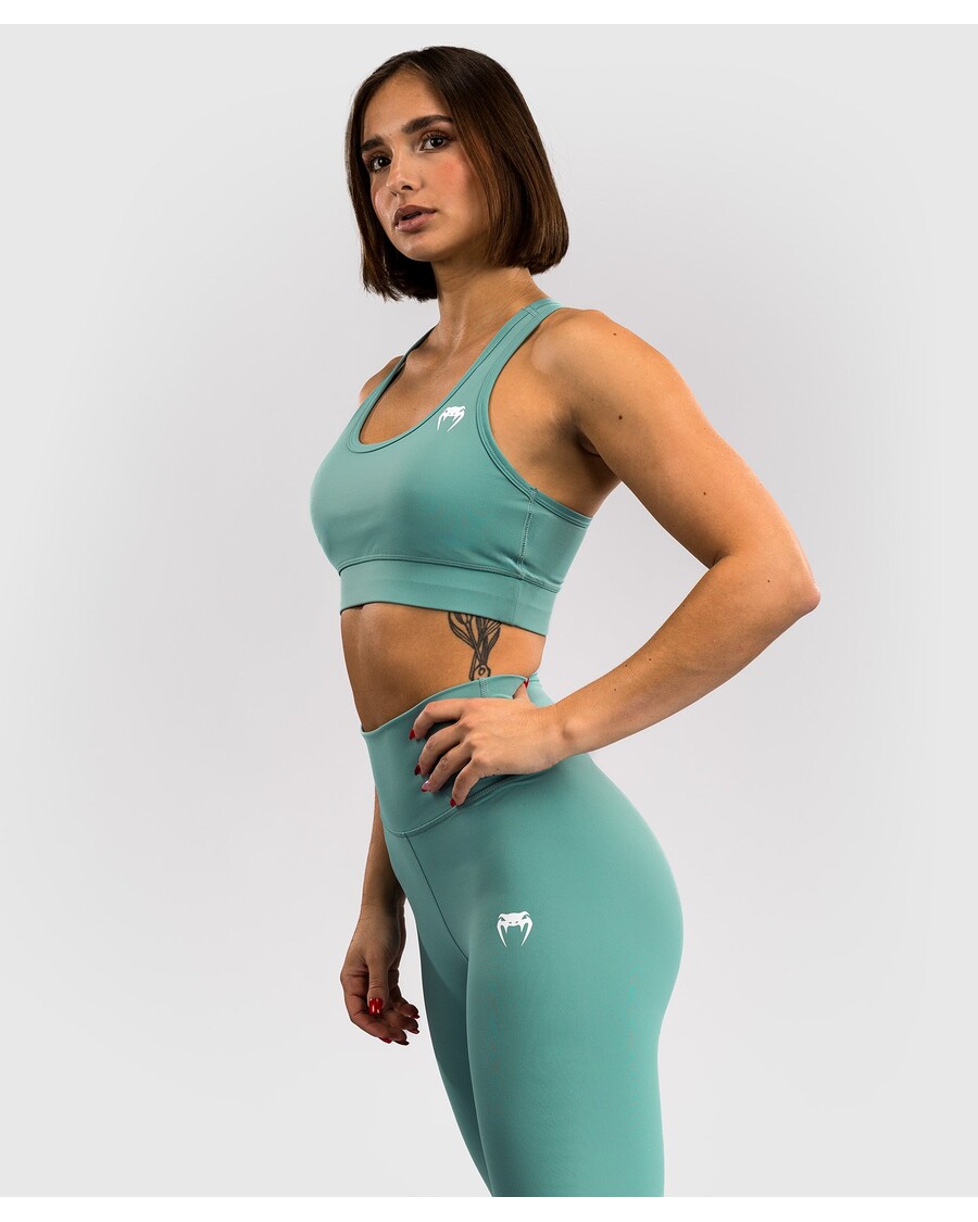 Venum Essential レディース ミディアム インパクト スポーツ ブラ - アクア グリーン