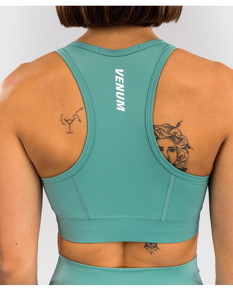 Venum Essential レディース ミディアム インパクト スポーツ ブラ - アクア グリーン